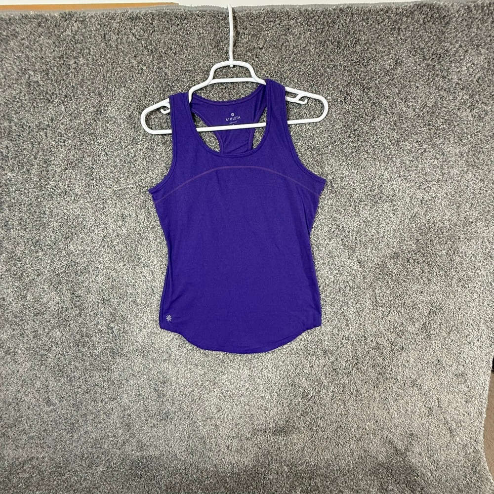 Athleta Womens Purple Heathered Racerback Tank Top Small 930311 Activewear